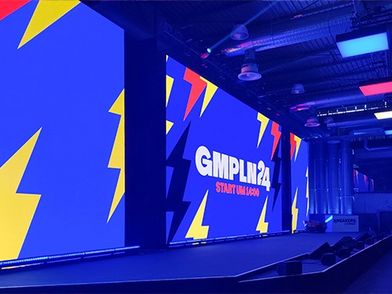 Large LED screen ‘GMPLN Conference 2024’