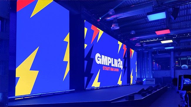 Large LED screen ‘GMPLN Conference 2024’