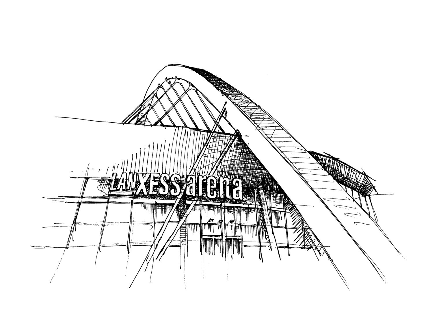 Drawing of the Lanxess Arena